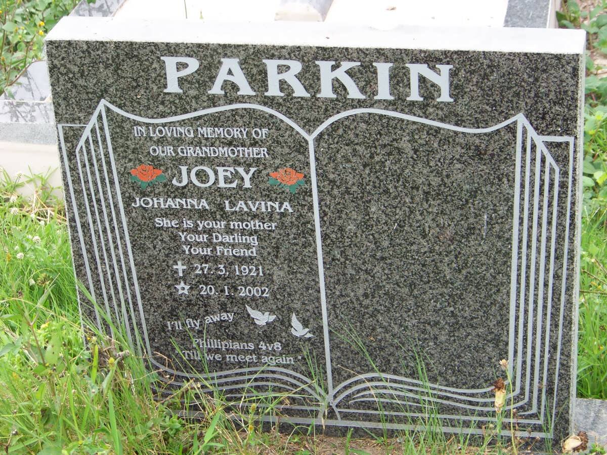 PARKIN Johanna Lavina 1921-2002