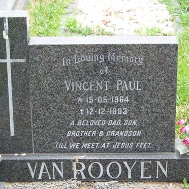 ROOYEN Vincent Paul, van 1964-1993