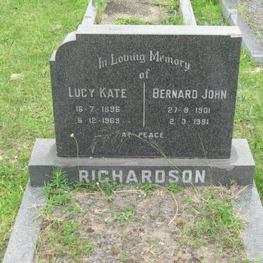 RICHARDSON Bernard John 1901-1981 &amp; Lucy Kate 1896-1969