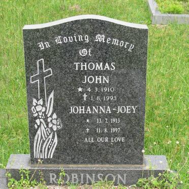 ROBINSON Thomas John 1910-1993 &amp; Johanna-Joey 1913-1997