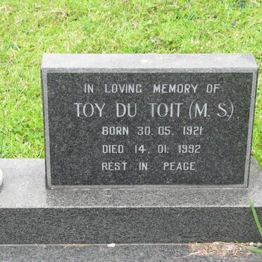 TOIT M.S., du 1921-1992