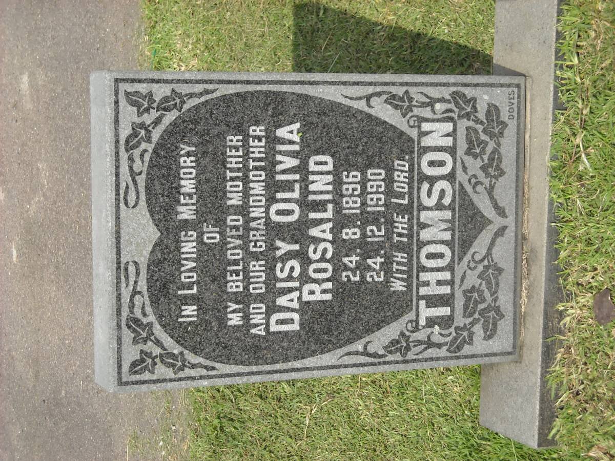 THOMSON Daisy Olivia Rosalind 1896-1990