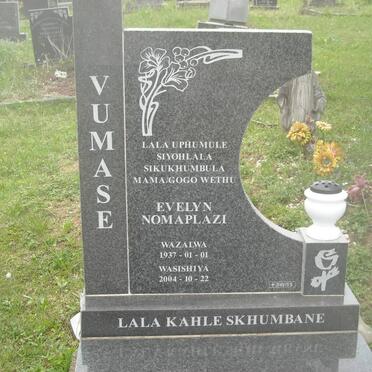 VUMAZI Evelyn Nomaplazi 1937-2004