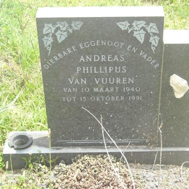 VUUREN Andreas Phillipus, van 1940-1991