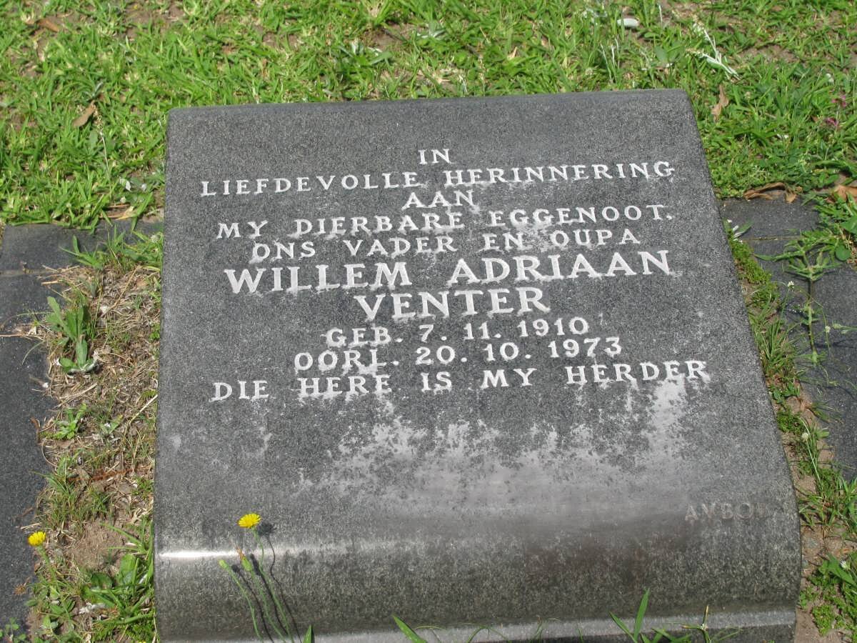 VENTER Willem Adriaan 1910-1973