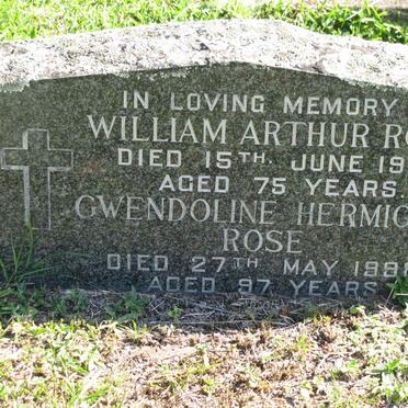 ROSE William Arthur -1968 &amp; Gwendoline Hermione -1998