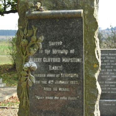 MAPSTONE Albert Clifford -1923