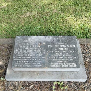 SLEVIN Patrick Pierce Bradfield 1918-1991 & Penelope Mary PEIRSON 1921-2018