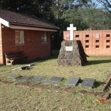 1. The Original foundation markers of the Settler Church &amp; Overview on Memorial Wall