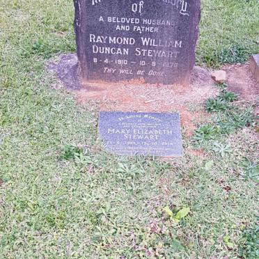 STEWART Raymond William Duncan 1910-1976 &amp; Mary Elizabeth 1924-2016