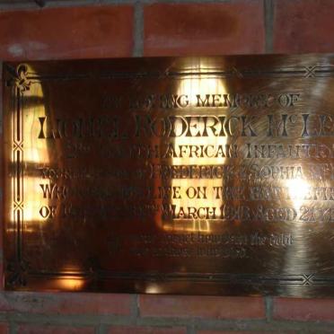 McLEOD Lionel Roderick -1918