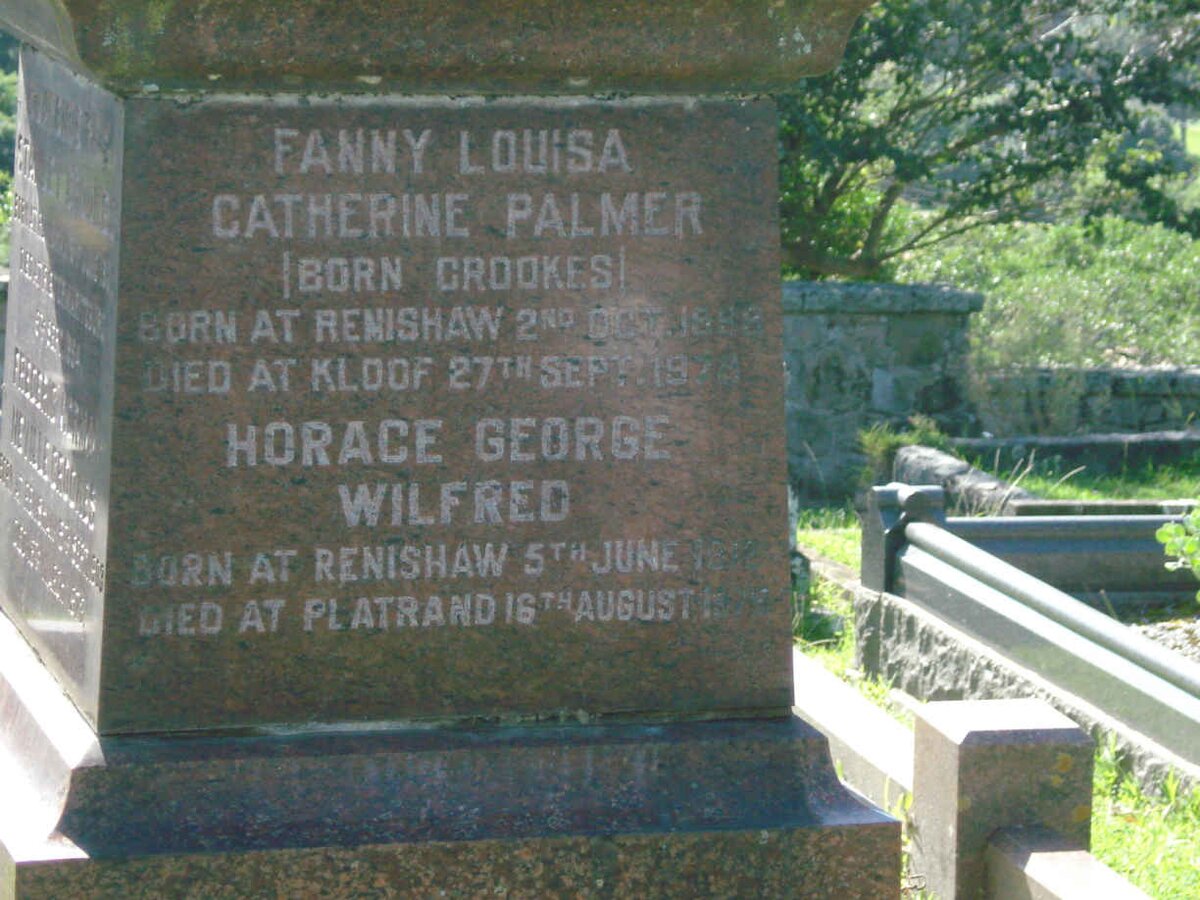 WILFRED Horace George 18??-197? :: PALMER Fanny Catherine nee CROOKES 1898-197?
