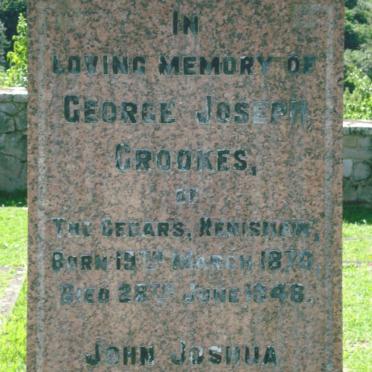 CROOKES George Joseph 1879-1948 :; CROOKES John Joshua 1879-1952