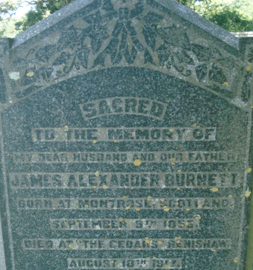 BURNETT James Alexander 1853-1917