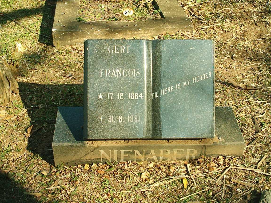 NIENABER Gert Francois 1884-1961