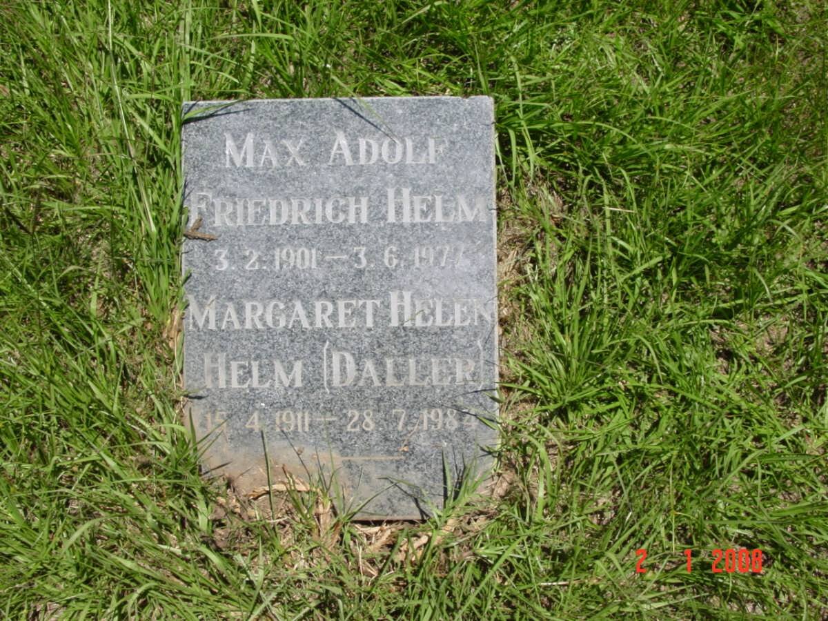 HELM Max Adolf Friederich 1901-197? &amp; Margaret Helen DALLER 1911-1984