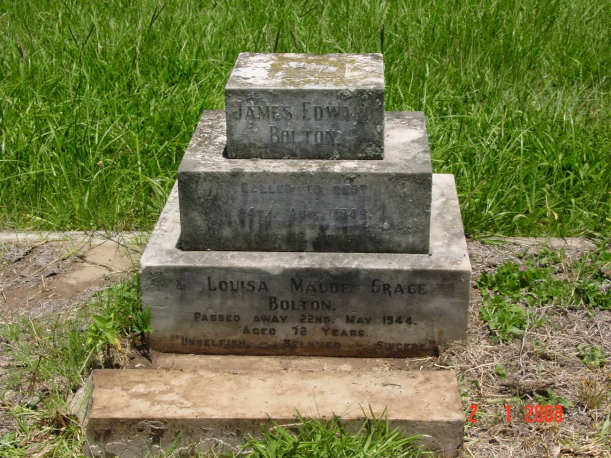 BOLTON James Edward  -1949 &amp; Louisa Maude Grace -1944 