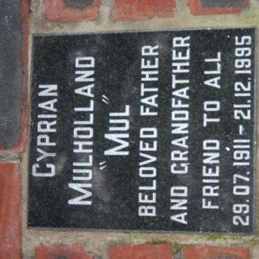 MULHOLLAND Cyprian 1911-1995