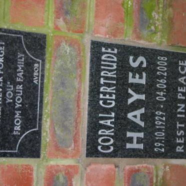 HAYES Coral Gertrude 1929-2008