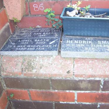 BAPTIE Lionel 1935-2003 &amp; Patricia Ann 1936-1995 :: SMIT Hendrik 1914-2006