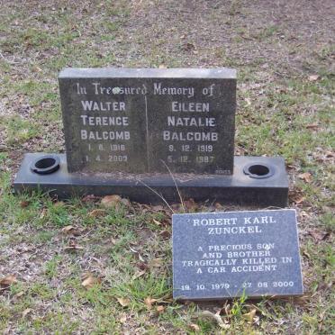 BALCOMB Walter Terence 1916-2003 &amp; Eileen Natalie 1919-1987 :: ZUNCKEL Robert Karl 1979-2000