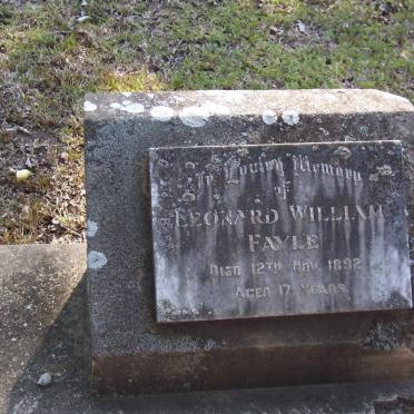 FAYLE Leonard William -1892