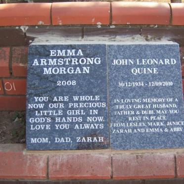 QUINE John Leonard 1934-2010 :: MORGAN Emma Armstrong -2008