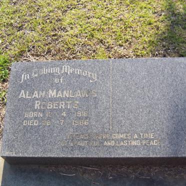 ROBERTS Alan Manlaws 1916-1986