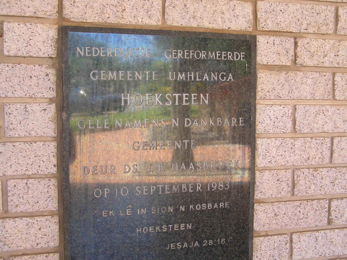 3. N.G Kerk Gemeente Umhlanga Hoeksteen