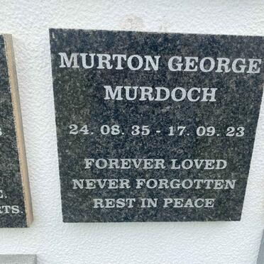 MURDOCH Murton George 1935-2023