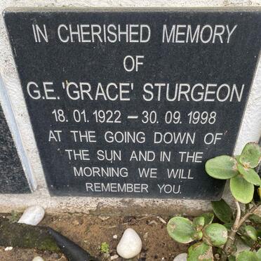 STURGEON G.E. Grace 1922-1998