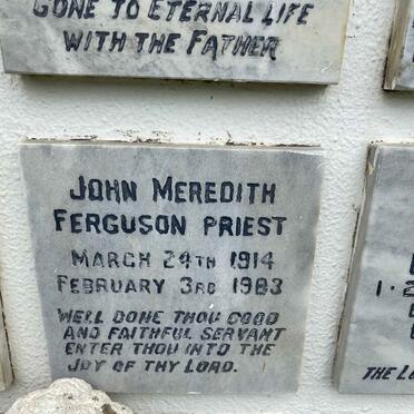 PRIEST John Meredith Ferguson 1914-1983