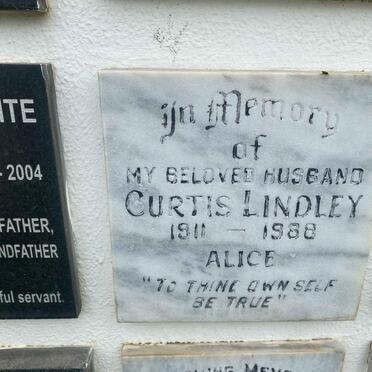 LINDLEY Curtis 1911-1988