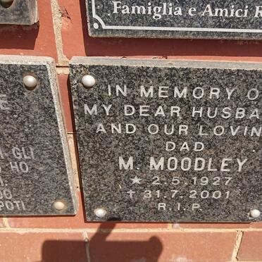 MOODLEY M. 1927-2001
