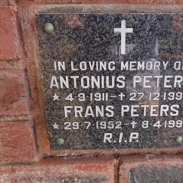PETERS Antonius 1911-1996 :: PETERS Frans 1952-1999