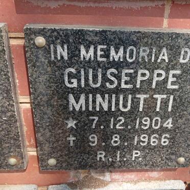 MINIUTTI Giuseppe 1904-1996