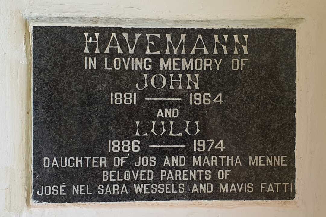 HAVEMANN John 1881-1964 &amp; Lulu 1886-1974