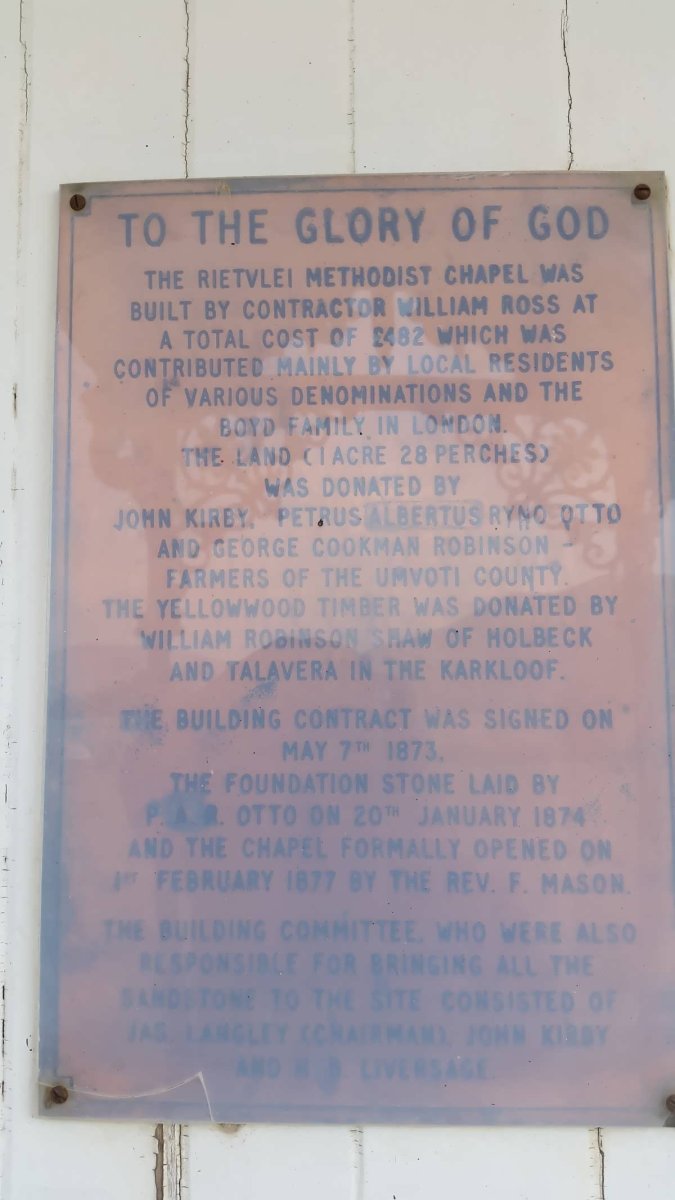 4. Rietvlei Methodist Chapel information sign