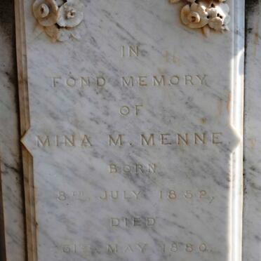 MENNE Mina M. 1852-1880