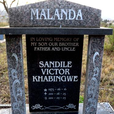 MALANDA Sandile Victor Khabingwe 1975-2011