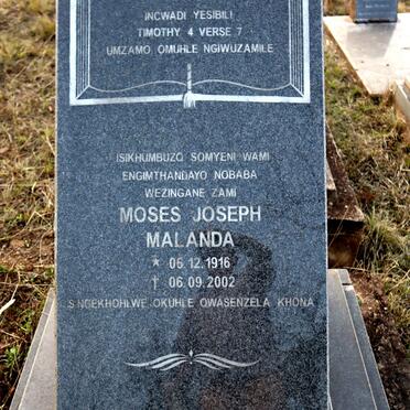 MALANDA Moses Joseph 1916-2002