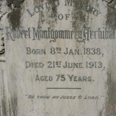 ARCHIBALD Robert Montgommery 1838-1913 &amp; Mary Elizabeth 1842-1903