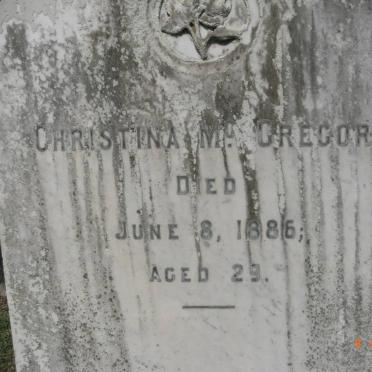 GREGOR Christina M. -1886 