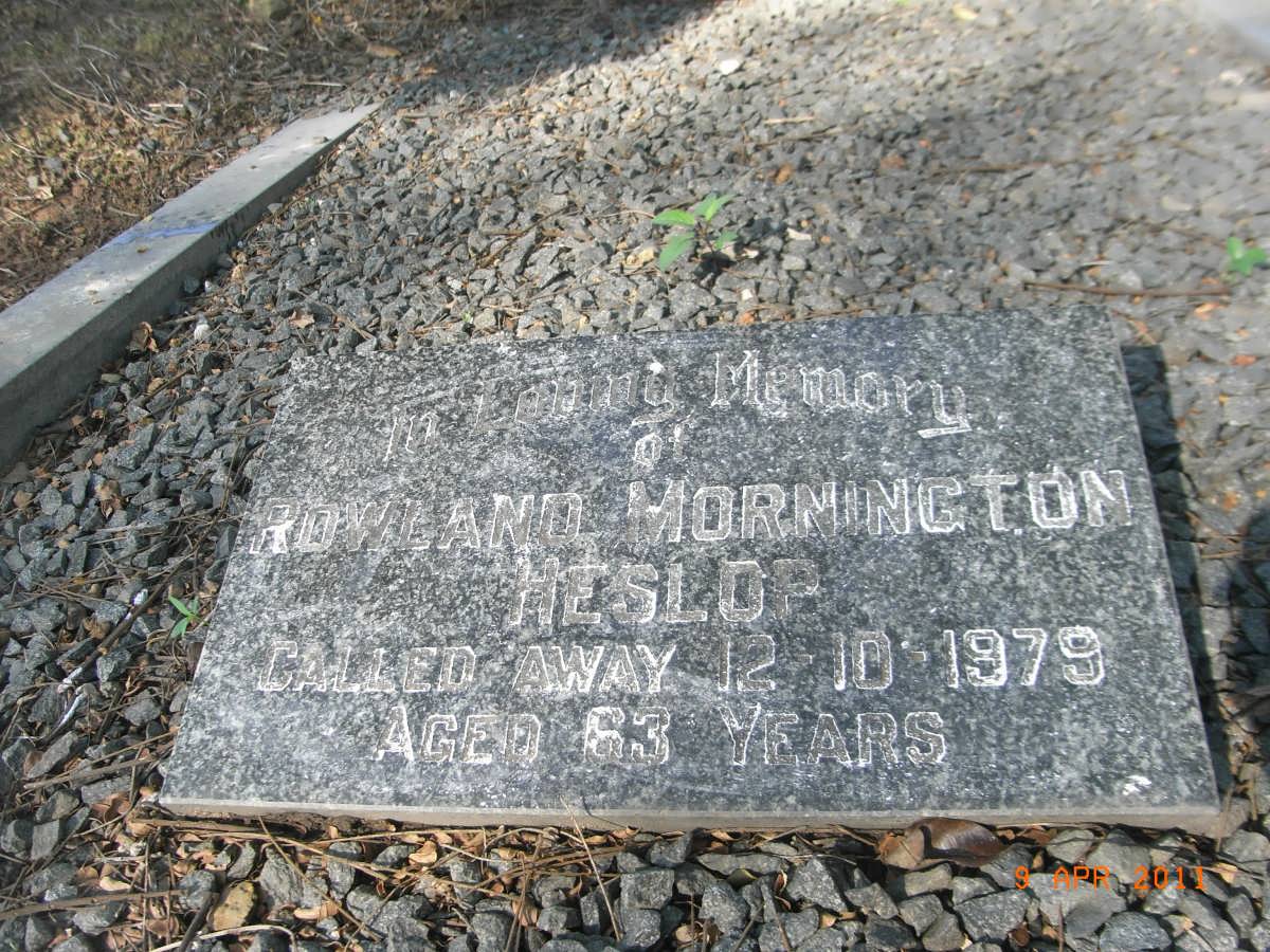 HESLOP George William -1992 &amp; Pearl Olive -1966 :: HESLOP Rowland Mornington -1979