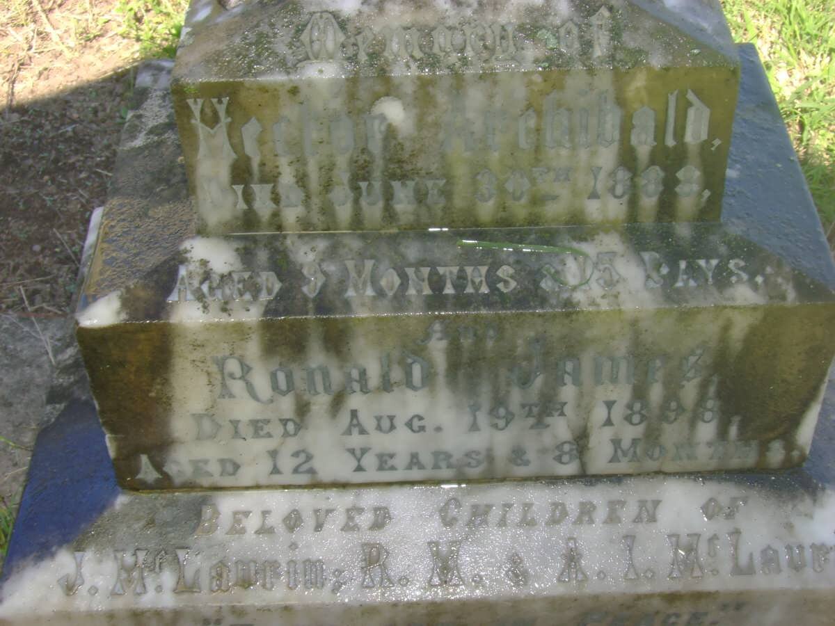 McLAURIN Hector Archibald 1888 :: McLAURIN Ronald James