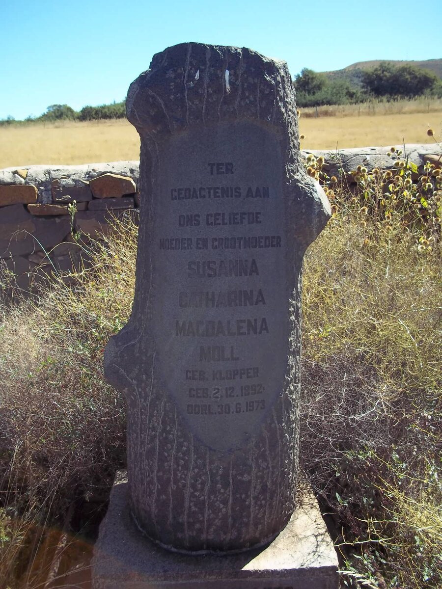 MOLL Susanna Catharina Magdalena nee KLOPPER 1892-1973