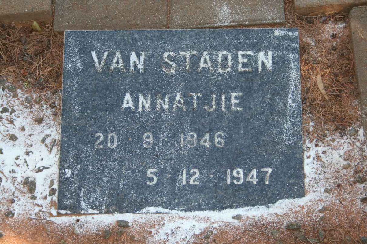 STADEN Annatjie, van 1946-1947