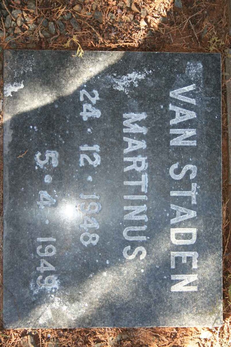 STADEN Martinus, van 1948-1949