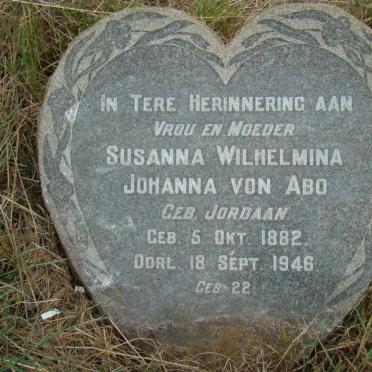 ABO Susanna Wilhelmina Johanna, von nee JORDAAN 1882-1946