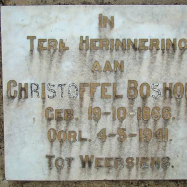 BOSHOFF Christoffel 1866-1941